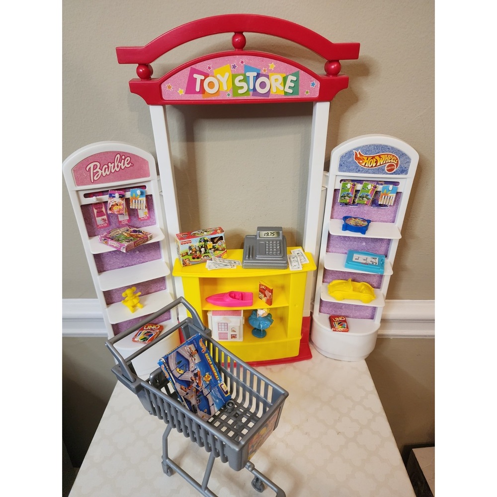 Mattel Barbie 1998 Vintage Toy Store Playset w/ Accessories Shopping Toys Y2K